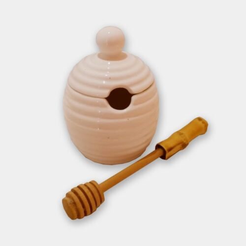 Meleira de porcelana com detalhes em bambu