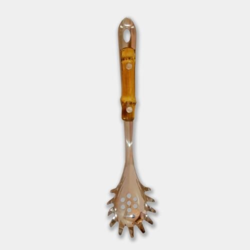 Pegador de massa revestido com bambu natural marrom