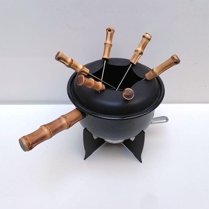 conjunto para fondue com cabo de bambu|conjunto para fondue com cabo de bambu|Garfo para fondue
