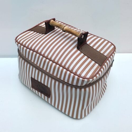 Bolsa termica com alça de bambu natural|Bolsa termica com alça de bambu natural|Bolsa termica com alça de bambu natural