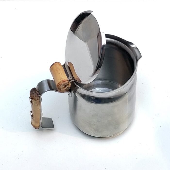 Bule peqeuno de inox com bambu natural|Bule pequeno de inox com bambu natural|Jarras inox com bambu Natural