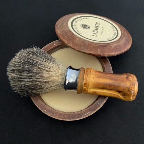 Espuma de barba|Pincel para barbear de bambu|Espuma barba LaBarker